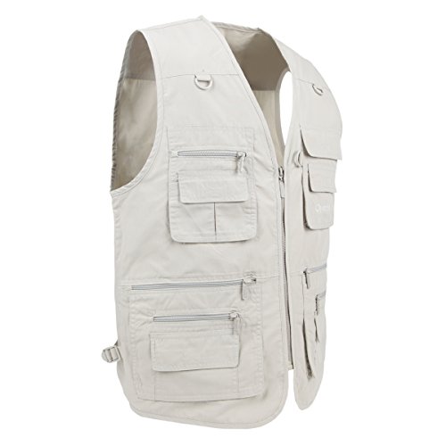 Men's Poplin Outdoors Travel Sports Multi-Pockets Work Fishing Vest