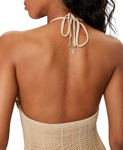 419zeIZBE5L.jpg Women's Sophie Halter Maxi Sweater Dress (Safari Tan, Large)