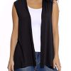 41BFSoykwBL.jpg Women's Sleeveless Open Front Cardigan Vest Lightweight Cool Coat