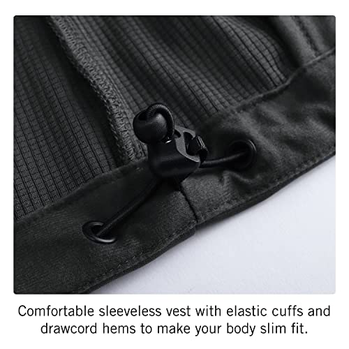 Women's Lightweight Vest Softshell Sleeveless Jacket Windproof Stand Collar with Zipper Pockets Running Hiking Golf