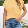 41D92Rg3HSL.jpg Summer Short Sleeve Sweater for Women 2025 Crew Neck Ribbed Knit Vests Trendy Pullover Tops