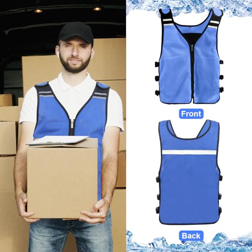41DWWAAnLLL.jpg Cooling Vest for Men&Women, Reflective Ice Vest with 32 PCS Ice Packs, Cool Jacket for Hot Weather Summer Workout