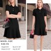 Women's Polo Dress Short Sleeve V Neck Ruffle Hem Casual Summer Golf Tennis Mini Shirt Dresses