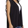 41GQ7-oDuL.jpg Women's Sleeveless Open Front Cardigan Vest Lightweight Cool Coat