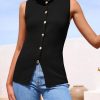 41H2Qogff-L.jpg Women's Sweater Vest Button Down Summer Tank Tops 2025 Sleeveless Knit Vests Fashion Business Casual Outfits