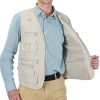 Men's Poplin Outdoors Travel Sports Multi-Pockets Work Fishing Vest