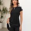 Women Summer Two Piece Outfits Sweatsuits 2025 Casual Lounge Skirt Shorts Matching Sets Trendy Short Sleeve Clothing