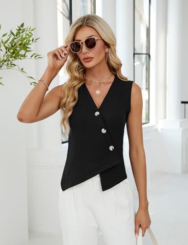 41Ktunbj8nL.jpg Womens Summer Tops Dressy Casual Tank Tops Business Casual Outfits Sleeveless Lightweight Work Blazers