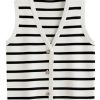 41LSpPAWfeL.jpg Vest Tops for Women 2025 Fall Outfits Striped Sweaters Button Up Casual Shirts Blouses Jacket Fashion Clothes
