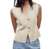 41LmTmYaiYL.jpg Sweater Vest Women Vest Tops Button Down Sleeveless Cute Vest 2025 Summer Spring Work Business Casual Outfits