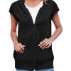 41M4mO7fHIL.jpg Women's Sleeveless Zip Up Hoodies Casual Loose Fit Drawstring Sweatshirts Lightweight Jackets Vest with Pockets