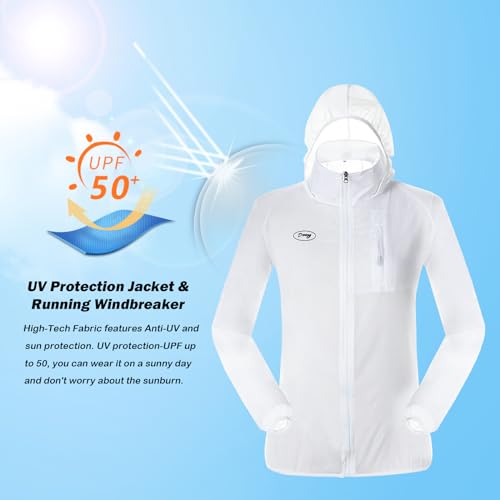Sun Protection Jacket Ultra Light Thin Breathable Packable Outdoor Cycling Jacket Hoodie Skin Clothing for Men & Women