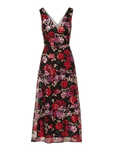 41Mvnyt4h4L.jpg Women's Floral Sequin Ankle Dress