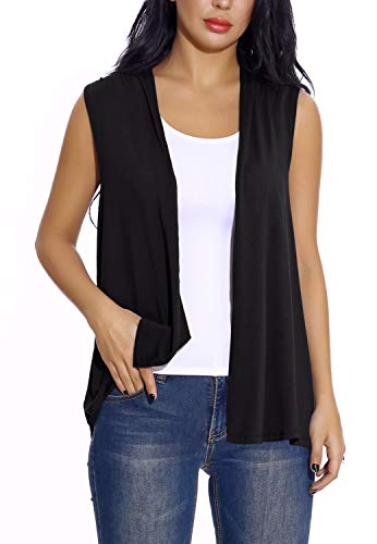 41MxWNVqt0L.jpg Women's Sleeveless Open Front Cardigan Vest Lightweight Cool Coat