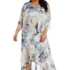 41OQ9FHE6nL.jpg 2PC High Low Ruffle Hemline Printed Dress W/Coordinated Bolero Jacket
