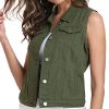 41OoXJLzcOL.jpg Women's Denim Vest, Sleeveless Jean Jacket (XS-XXL)