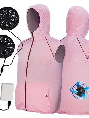 41OtYIyAGwL.jpg Summer Cooling Vest for Men and Women Reflective Design Fan Powered Waistcoat for Outdoor Activities Lightweight and Comfortable