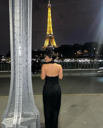 41P6QyaDRYL.jpg Women's Uliana Floral Lace Halterneck Maxi Dress