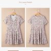 Womens Summer Casual Boho Floral Dresses V Neck Short Sleeve Sundresses Flowy Swing A-Line Mini Dress