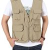 41ShbnUUr5L.jpg Men's Fishing Vest Lightweight Safari Travel Vest Utility Cargo Vest with Multi Pockets