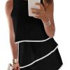 Womens Summer Jumpsuits 2025 Casual Ruffle Chiffon Sleeveless Rompers