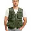 Men's Fishing Vest Utility Lightweight Outdoor Travel Safari Photo Cargo Vest with 16 Pockets