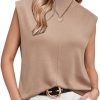41UR6B2H6AL.jpg Women's Wool Blend Mock Neck Sweaters Vest Business Casual Trendy Tops Fall Outfits 2025