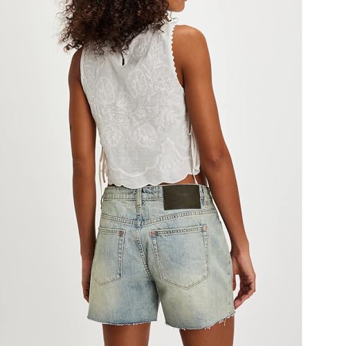 41UrXrquA0L.jpg Embroidery Flower Tank Tops for Women Y2K Sleeveless Square Neck Tie Up Cropped Vest Summer Chic Going Out Blouse