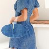 41W90821mL.jpg Summer Denim Dress for Women Puff Sleeve Slim Fit Jean Dresses for Women 2025 Casual