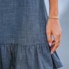 41YiKkVcFUL.jpg Womens Summer Dresses Sleeveless Tie Back High Crew Neck Ruffle Mini Short Dress