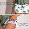 41YlVi27IL.jpg Blouson Women??s Tankini Swimsuits with Shorts Tummy Control Bathing Suits Side Pockets 2025