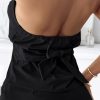 41a2seC7p8L.jpg Women's Summer 2 Piece Sets Casual Business Halter Sleeveless Button Down Vest Shorts Matching Sets