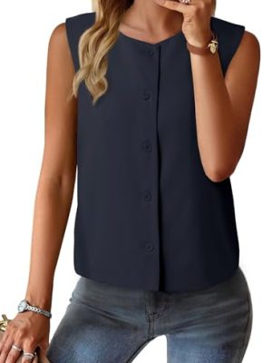 Vest for Women 2025 Button Down Sleeveless Blazer Suit Vest Cropped Waistcoat Spring Summer Casual Outfits