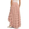 Women's Tulle Ruffle Maxi Skirt