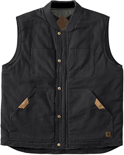 Men's Concealed Carry CCW Vest with Two Holsters Water-Repellent Canvas Insulated