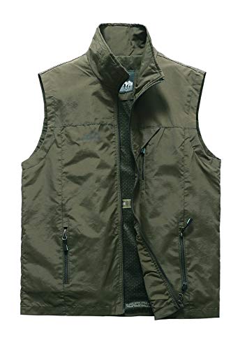 Men's Lightweight Vest Outdoor Windbreaker Vest Jacket For Golf Safari Travel Fishing Hiking Vest