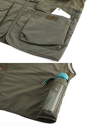 41b8VucfGjL.jpg Outdoor Multi Pocket Vest Summer Casual Mesh Vest Jacket for Fishing Hunting Work Waistcoat