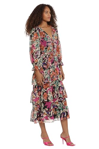 41bUeyvkaL.jpg Women's V-Neck Tiered Skirt Maxi Day Dress Event Party Night Out Guest of