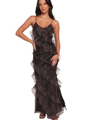 41bzYEsd7L.jpg Women's Ciao Ruffles Maxi Dress