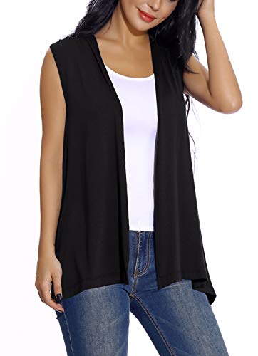 41cCe5SVfCL.jpg Women's Sleeveless Open Front Cardigan Vest Lightweight Cool Coat