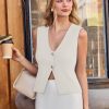 Womens Sweater Vest V Neck Button Down Crop Knit Tank Top Fashion 2025 Sleeveless Basic Cardigans