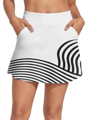 41cgd-iMPKL.jpg Womens Golf Skirt 16"/19" High Waisted Tennis Skirts for Women Solid Athletic Workout Skirts with Shorts Pockets