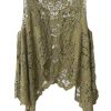 41d2BQECotL.jpg Women's Open Front Cotton Crochet Lace Boho Hippie Butterfly Vest Cardigan Coverup Sleeveless Irregular Hem