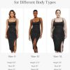 41dEiJH1nVL.jpg Sparkly Cocktail Dresses for Women Tummy Control Formal Shapewear Dress Square Neck Ruched Midi Dress Side Slit