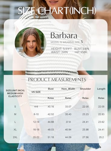 41fZ3tItnTL.jpg Women's Sweater Vest Striped Pullover Tank Top Round Neck Cap Sleeve Lightweight 2025 Summer Casual Clothes