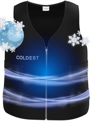 Coldest Cooling Jacket, Reusable Ice Packs for Hot Weather, Ice Vest for Men & Women, Cycling, Running, Athletes
