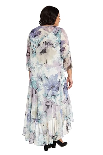 41hpnU4qwL.jpg 2PC High Low Ruffle Hemline Printed Dress W/Coordinated Bolero Jacket