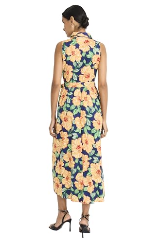 41hrxtGYZ5L.jpg Women's Button Front Sleeveless Midi Length Belted Pockets-Collared Neck-Summer Wedding Guest Dress