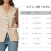 41iOFc48Y7L.jpg 2025 Women's Summer Sleeveless Vest Tops - Lightweight Fully Liend V-Neck Casual Trendy Work Jacket With Pockets