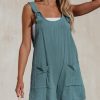 41jzokCMRCL.jpg Women's Summer Sleeveless Overall Adjustable Loose Jumpsuit Beach Romper Travel Vacation Outfits with Pockets
